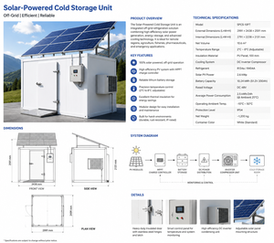 Conteneur mobile <span class=keywords><strong>frigorifique</strong></span> autonome Haobei pour <span class=keywords><strong>chambre</strong></span> <span class=keywords><strong>froide</strong></span> solaire, congélateur de stockage agricole, taille personnalisée, économie d'énergie - Product Image 1