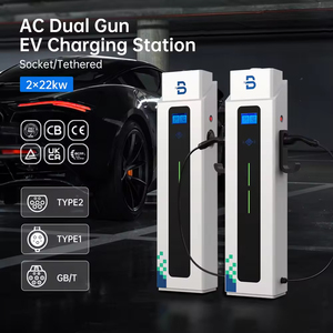 BENY Nueva Estación <span class=keywords><strong>de</strong></span> <span class=keywords><strong>Carga</strong></span> para Vehículos Eléctricos <span class=keywords><strong>de</strong></span> 2*22kw, Montada en el Suelo, Comercial, con WiFi, 4G y RFID - Product Image 2