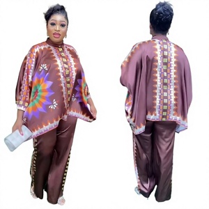 Pantalon ample Abaya en polyester respirant imprimé africain de haute qualité pour femmes adultes, taille plus - Product Image 2