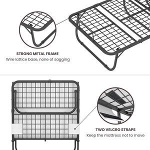 Hochwertiges tragbares Rolla way Metall-Klapp bett aus Stahl Faltbares Klapp bett mit klappbarer Matratze Einzel bett - Product Image 6