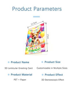 Cartes de vœux lenticulaires 3D personnalisées à effet de bascule, cartes de vœux de haute qualité avec images lenticulaires pour cadeaux de fêtes - Product Image 3