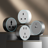 Prise coulissante ultra-fine avec interrupteur individuel et lumière LED 16A, rail d'alimentation mobile