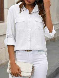 Nuo Elegante Damen-Freizeitoberteile Langarm-Hemden Blusen für Damenmode - Product Image 6