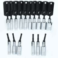 Jeu d'embouts universels pivotants pour perceuse à percussion 6-24mm, tournevis à écrou profond pour perceuse à percussion