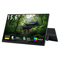 Écran portable de 15,6 pouces, 72 % sRGB, contraste 1000:1, moniteur portable compatible VESA pour ordinateur portable, téléphone, jeux