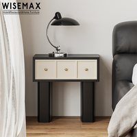 WISEMAX FURNITURE Meuble de maison minimaliste Table de chevet rectangulaire en bois pour chambre à coucher Petite taille Table de nuit avec 1 tiroir