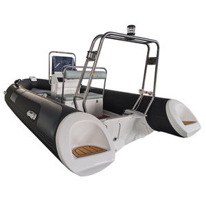 <span class=keywords><strong>Bateau</strong></span> à côtes en hypalon blanc de 4.8m 480 A avec plancher en teck et remorque Bateaux à rames - Product Image 6