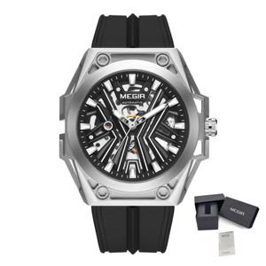 MEGIR 8603 Orologio da Polso Meccanico Automatico Sportivo da Uomo, Cassa in Acciaio Inossidabile 40mm, Design alla Moda, Offerta Speciale Crazy <span class=keywords><strong>Friday</strong></span> - Product Image 1