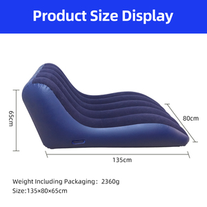 Chaise longue et canapé gonflables portables et pliables avec dossier pour le camping, la plage, les voyages, la randonnée, la cour, la chambre, l'hôpital - Product Image 3