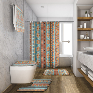 Rideaux <span class=keywords><strong>de</strong></span> douche personnalisés, ensembles <span class=keywords><strong>de</strong></span> drap <span class=keywords><strong>de</strong></span> douche en polyester imperméable antibactérien bohème pour salle <span class=keywords><strong>de</strong></span> bains - Product Image 6