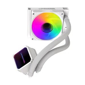 Lovingcool Gaming Pc 120Mm Witte Cpu Waterkoeler Dc 12V Computer Pc Case Fan Cpu Rgb Vloeibare Koeler Ventilator Voor Pc