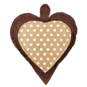 Cœur en feutre avec rembourrage à la valériane, 11 cm, jouet pour animaux de compagnie, motif à pois bleus - Product Image 2