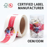 Autocollants en rouleau personnalisés en gros, étiquettes autocollantes en vinyle imperméables, logo de marque personnalisé, emballage promotionnel, étiquette en rouleau
