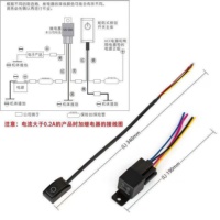 Interrupteur adhésif à bouton-poussoir 12V pour voitures et applications marines/bateaux/camping-cars, avec LED noire, indice de protection IP65, 200A