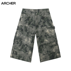 <span class=keywords><strong>Pantalones</strong></span> <span class=keywords><strong>Cortos</strong></span> de Verano Personalizados para <span class=keywords><strong>Hombre</strong></span>, Estilo Holgado, con Estampado Digital Completo, Camuflaje, <span class=keywords><strong>Pantalones</strong></span> de <span class=keywords><strong>Trabajo</strong></span>, Shorts Cargo de Camuflaje de Sarga - Product Image 6