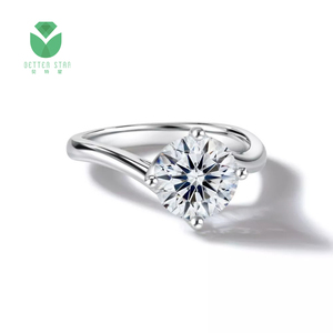 Betterstar Joyería Fina 18K Oro Diamante Anillo Corte Brillante VVS IGI Certificado Lab Grown Diamante Joyería Mujeres Anillo de Compromiso - Product Image 4