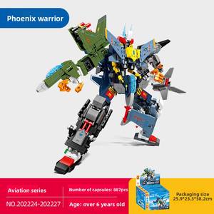 202245 Robot <span class=keywords><strong>Transformer</strong></span> Resistente de Plástico ABS, Juguete de Construcción de Bloques Ensamblables para Niños, Regalo Ideal - Product Image 6