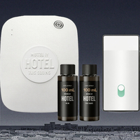 Diffuseur d'huiles essentielles intelligent sans eau, kit de démarrage pour hôtel, capacité 400 ml, huile parfumée 200 ml, mural, en plastique, pour 2000 m²