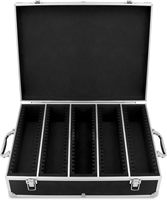 Boîte de rangement pour pièces de monnaie en aluminium réutilisable avec fermeture à clé, 5 compartiments pour pièces de monnaie classées PCGS, cartes à collectionner - Étui de présentation durable