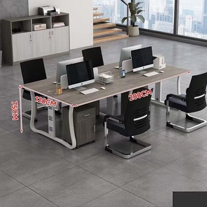 โต๊ะทำงานสำนักงานแบบโมดูลาร์ ฉากกั้นสำนักงานสมัยใหม่ สีขาว ทำจาก MDF เหมาะสำหรับสำนักงานธุรกิจ การเงิน และโฮมออฟฟิศ - Product Image 3