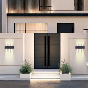 ソーラーウォールランプ寿命50000時間外装照明器具ガーデンソーラーライト防水屋外照明 - Product Image 1