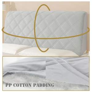 Housse <span class=keywords><strong>de</strong></span> tête <span class=keywords><strong>de</strong></span> <span class=keywords><strong>lit</strong></span> amovible sur mesure Protecteur anti-poussière extensible Housse <span class=keywords><strong>de</strong></span> tête <span class=keywords><strong>de</strong></span> <span class=keywords><strong>lit</strong></span> rembourrée en <span class=keywords><strong>tissu</strong></span> velours <span class=keywords><strong>Lit</strong></span> - Product Image 2