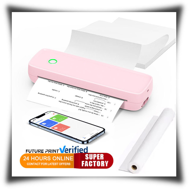 A80 Inkless Desktop Mini BT/USB Thermal A4 Black and White Document Printer in Stock