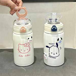 Hello Kitty Pochacco Stainless Steel Tumbler 500Ml Insulated With Straw For Kids Students Gift - Product Image 4