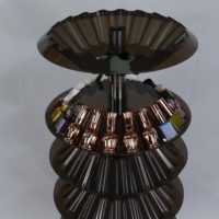 Organisateur de vernis à ongles moderne en acier inoxydable à 5 niveaux portable, support de présentation de maquillage durable pour salons, hôtels, chambre à coucher, salle de sport, extérieur