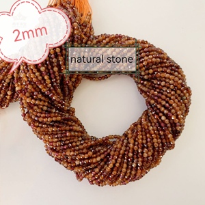 2mm di agata naturale perline sciolte Multi-stile rotondo taglio sfaccettato lucidato con foro dritto per accessori fai da te piccole perle - Product Image 5