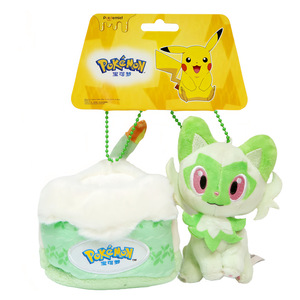 En gros, Pendentif porte-clés en peluche sur le thème de <span class=keywords><strong>Pikachu</strong></span>, Piplup, Rowlet, Gengar, Pawmi, Fuecoco, Clefairy, Sprigatito, Togepi, avec motifs de gâteaux et desserts - Product Image 5