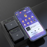 Microphone cravate sans fil Bluetooth 2.4G SX9 pour smartphone, enregistrement vidéo, avec étui de charge