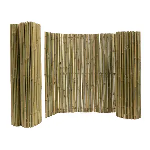 Оптовая продажа, расширяемый бамбуковый забор, индивидуальные рулоны, Бамбуковая трость для разделения садового забора