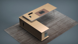 Bureau moderne commercial Bureau <span class=keywords><strong>de</strong></span> secrétaire <span class=keywords><strong>de</strong></span> luxe bon marché Table exécutive Table d'ordinateur en forme <span class=keywords><strong>de</strong></span> L - Product Image 4