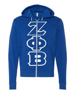 Su misura OEM oversize donna felpa con cappuccio felpa con Zip College di confraternita Zeta Phi Beta greco Sorority Blue felpe con cappuccio - Product Image 1