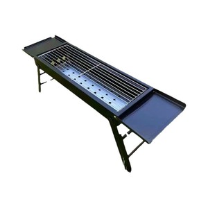 Barbecue portable pliable en acier inoxydable sans fumée, résistant au vent, pour l'extérieur, avec support pour faire bouillir du thé - Product Image 5