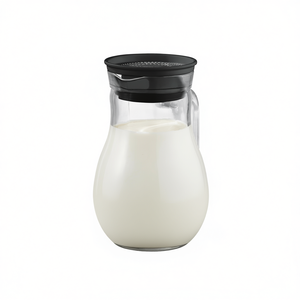 Carafe en verre style old fashioned 1L avec couvercle et passoire pour graines ou glace - Product Image 2