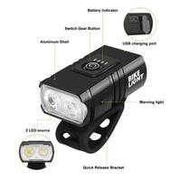 Phares de vélo LED super lumineux personnalisés, rechargeables par USB, étanches avec indice IPX5, 6 modes pour la conduite nocturne