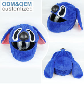 Dibujos animados hombre mujer adulto motocicleta Animal relleno <span class=keywords><strong>moto</strong></span> <span class=keywords><strong>casco</strong></span> cubierta nuevo Material ABS resistente a los arañazos cachorro Stitch diseño - Product Image 1