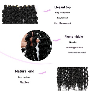 Vente chaude directe usine de perruques pour le commerce extérieur : Lot de 8 pièces de cheveux synthétiques <span class=keywords><strong>à</strong></span> crocheter <span class=keywords><strong>à</strong></span> basse température, boucles italiennes, style africain transfrontalier - Product Image 4