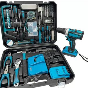 <span class=keywords><strong>Perceuse</strong></span> à percussion sans fil industrielle, diamètre de perçage maximal de 10 mm, vitesse variable, livrée avec clé et boîte à batterie, ensemble d'outils électriques - Product Image 4