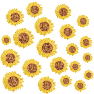 맞춤형 소형 천 아플리케 자수 패치 의류 장식용 꽃 자수 패치 - Product Image 2