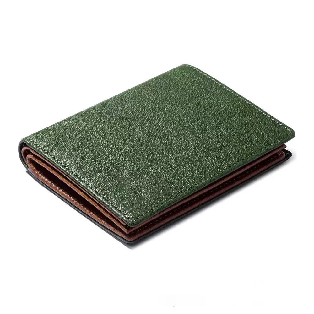 I migliori designer portafoglio Super sottile porta carte di design in vera pelle con cordoncino stile semplice per portafoglio uomo