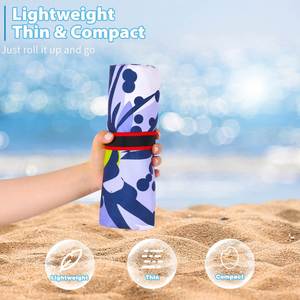 Custom Microfiber Sublimated Printed Logo Sports Promotion Personalized Soft Towel on Beach - Product Image 3