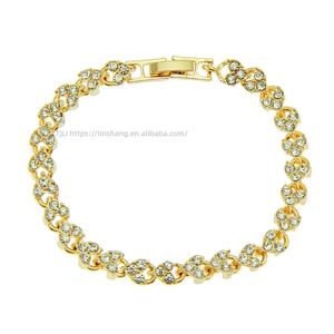 New Roman simple love shape diamond-encrusted women's <b>bracelet</b> - Product Image 1