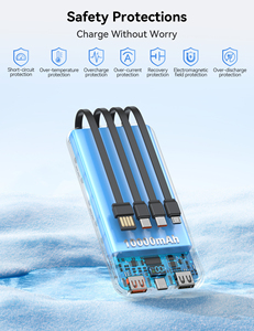 Batterie externe portable HYTO 10000mAh avec affichage numérique LED, charge rapide 22.5W et <span class=keywords><strong>4</strong></span> câbles intégrés - Product Image 4