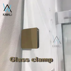 Porte de douche sans cadre au design moderne avec cloison en verre transparent