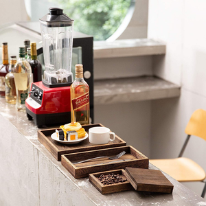 Plateaux de service en bambou Plateaux en bois légers pour le petit-<span class=keywords><strong>d</strong></span>éjeuner au lit Planche à thé avec poignées - Product Image 4