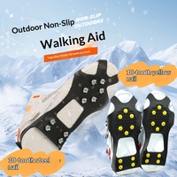 Crampons antidérapants pour escalade en extérieur, 10 pointes, couvre-chaussures à crampons, pour surfaces enneigées, anti-chute, griffes de randonnée pour glace et neige, fabriqués à Yiwu