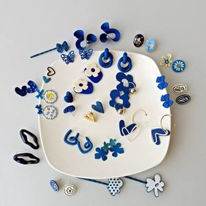 ลดกระหน่ำต่างหูรูปทรงเรขาคณิตสีฟ้าเครื่องประดับสำหรับผู้หญิงและเด็กผู้หญิงที่สง่างามเหมาะสำหรับงานเลี้ยงงานแต่งงานงานพรอม - Product Image 1